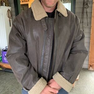 Cabelas Leather Fleece Men’s Jacket